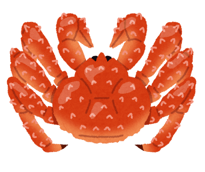 タラバガニ。脚が太く、食べごたえがある